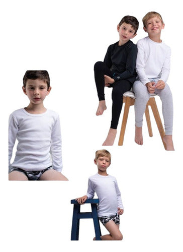 Pack of 2 Kids Long Sleeve Thermal Sports T-Shirt 9