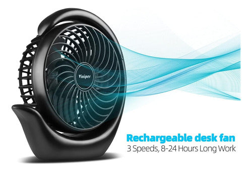 Viniper 180 USB Wireless Rechargeable Table Fan with 3 Speed Settings 4