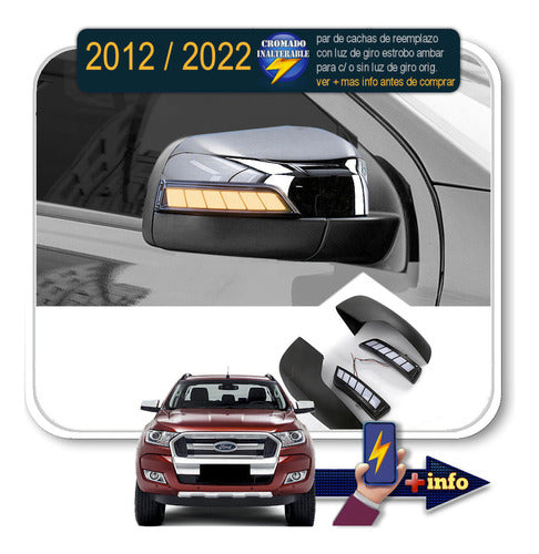 Ranger 2012+ Espejos Cromados C/giro (cachas) Tuningchrome 2