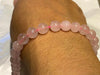 Luli Pulsera Piedra Natural Cuarzo Rosa Tallado En Cuentas 3