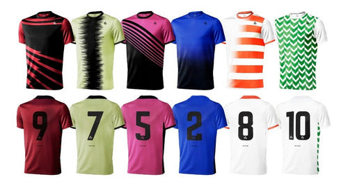 18 Sublimated Numbered Soccer Jerseys Goldeoro Junior 7