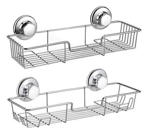 Ipegtop Estante De Ducha Con Ventosa Fuerte Con 4 Ganchos La 0
