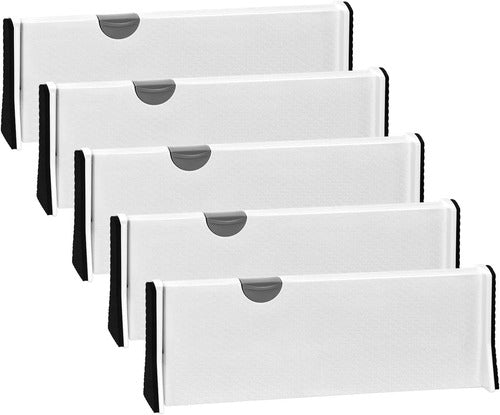 JONYJ Drawer Dividers Organizer 5 Pack, Adjustable Separators 4 High Expandable From 11-17 0