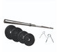 Chrome Barbell 1.10m + 15kg Cast Iron Weight Plates Set - GYM-MAN ARGENTINA 1