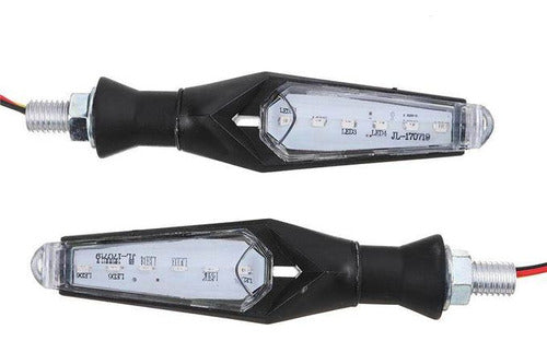 4 Giros/guiño Doble Vista Led Moto Ambar Universal 2w Dzz 0