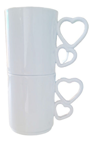 Workat Taza Polimero Apilable Sublimable Asa Corazon Pack Por 6 0