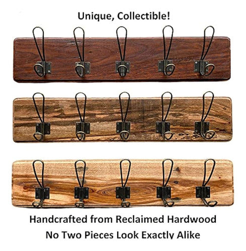 Wrightmart Coat Rack Wall Mount, Rustic Farmhouse Hook Rack, 3