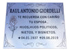 Engraved Plaque on Chromed Bronze Plate, Size 10x8 cm 0