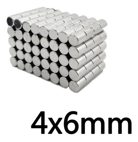 Proelement 10 Powerful Nickel-Plated Neodymium Magnets 4x6 mm 5