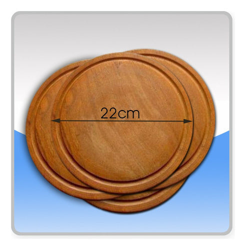 PrintUP Tablas Plato Algarrobo Para Asados 22cm - 6 Unidades 2