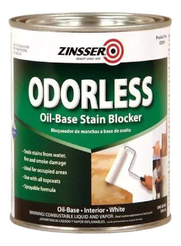 Odorless Zinsser White Oil-Based Sealer Stain Blocker 946ml 0