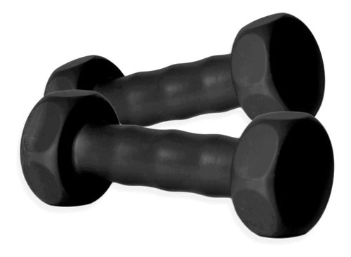 AB Fitness Hexagonal 1 Kg PVC Dumbbells - The Pair 0