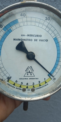 Manometro De Vacio Cm Mercurio C & C Industria Argentina 1