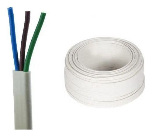 Conduelec Cable Bajo Plomo Vaina Plana Blanco 3x1mm X100 Mts 0