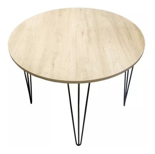 FLOKI Round Wooden Table for Living Room, Dining Room, Office 6