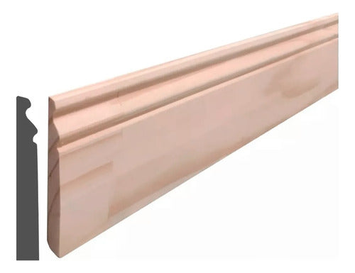 Mamut Natural Wood Baseboard Moldura Piso Suelo 105 13mm 1