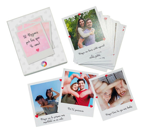 Polaroid Photos with '50 Reasons Why I Love You' Phrase 0