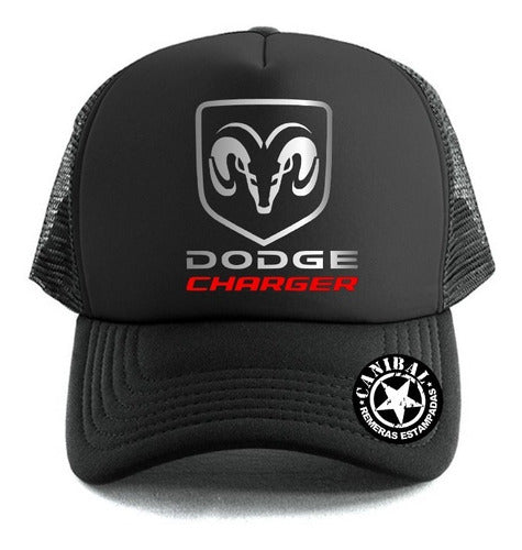 Printed Dodge Charger Trucker Caps by Canibal 0