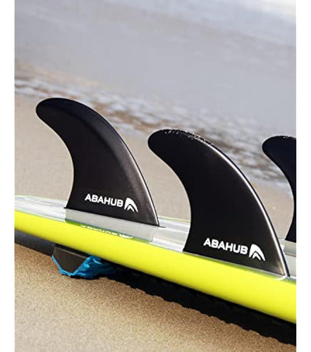 Abahub Surfboard Thruster Fins Set, Compatible 5