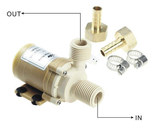 Bayite Bomba Circulación D Agua Caliente Bajo Ruido 8lpm 2.1gpm 12v 2