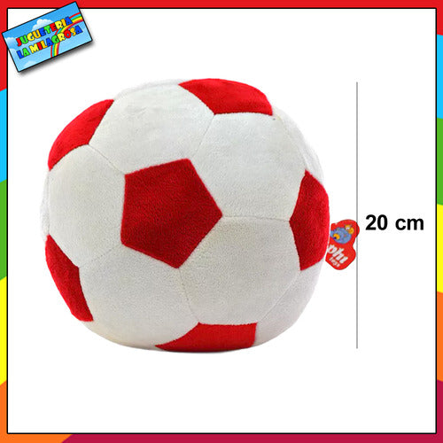 Pelota De Peluche Sonajero Bebe Gajos Rojos 20cm 2308 1