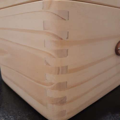 Wooden Sewing Box 35x20x15 Patagonia White 7