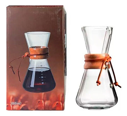 Grêmio Chemex Glass and Wood Coffee Maker 600ml 1