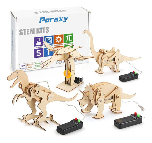 4 Pack Dinosaur Toys For Kids 8-12, Stem Kit, Juguetes Para 0