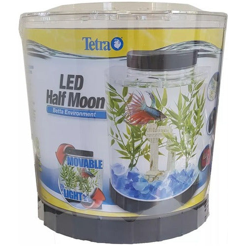 Tetra LED Half Moon Betta Kit Pecera Con Luz Pequeños Peces 0