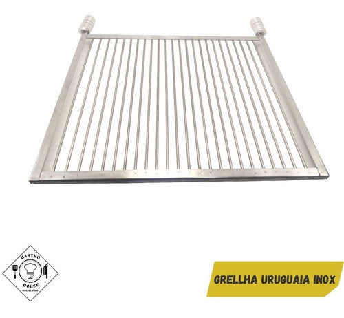 Grelha Uruguaia Aramada  Premium 60x40cm Em Aço Inox 304 4