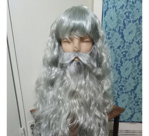 Peluca Y Barba Tipo Gris Style By La Parti Wigs 1