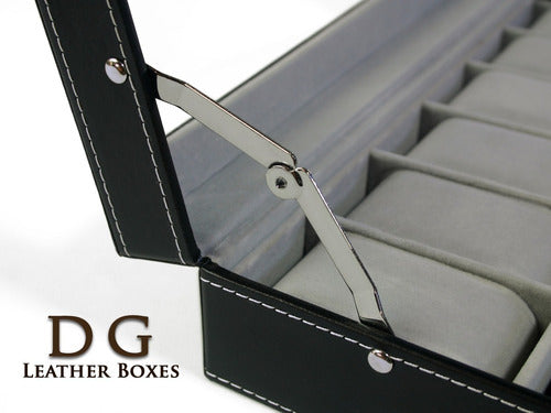 DG Leather Boxes Watch Organizer Case with 12 Slots 2