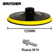Grinder Rubber Grinder Disc + Velcro Sandpaper 125mm Orbit Sander X 10 3
