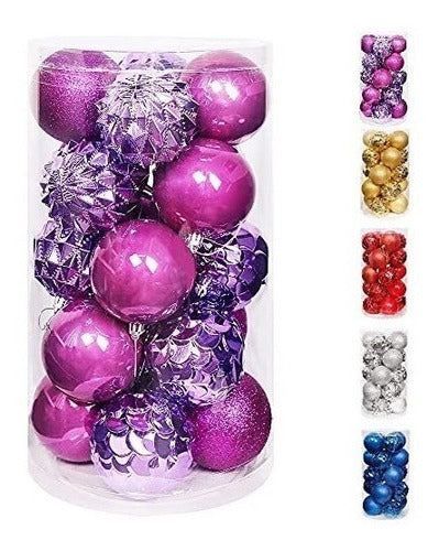 Bolas Para Arbol De Navidad -packx 20u. De 8cm./purpura 0