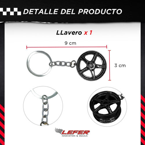 Lefer Llavero Para Auto Llanta Pistero Tuning 1