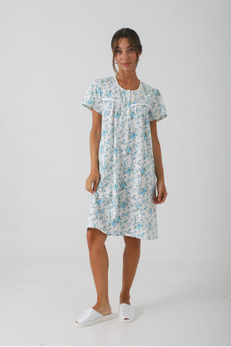 Short-Sleeve Floral Print Nightgown by Barbizon By Kpk 1