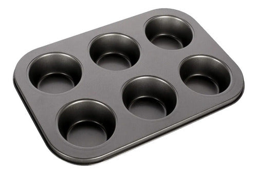 Non-Stick Teflon 6-Cavity Muffin Cupcake Pan 6