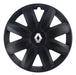 Retov Clio Mio Set of 4 Black Matte 13-Inch Wheels with Gray Logo 4