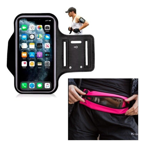 Soul Combo Running Waist Bag and Armband Premium Cellphone Holder 0