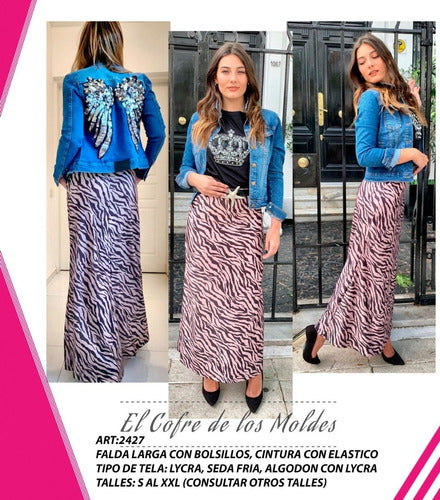 El Cofre de los Moldes Digital Lycra Skirt Mold with Pockets, Size Pack S to XXL 0