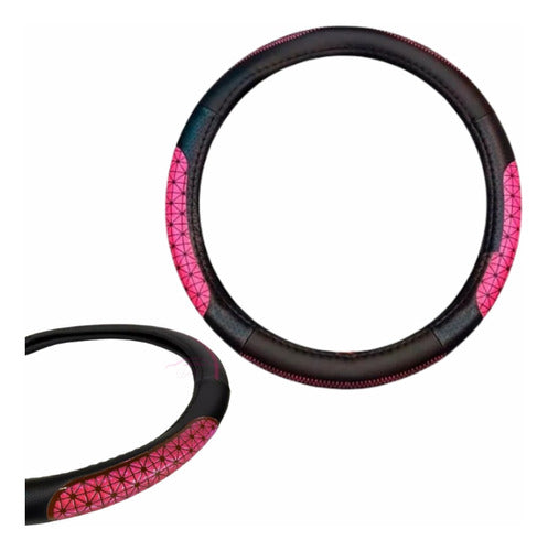 Cubre Volante Rosa Y Negro De Mujer- Fundas Mitre Sport 0