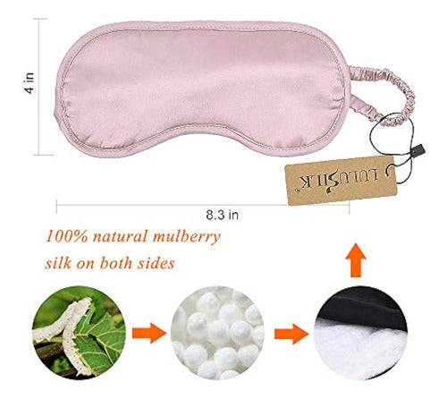 Lulusilk Mulberry Silk Eye Mask and Elastic Bandage 3