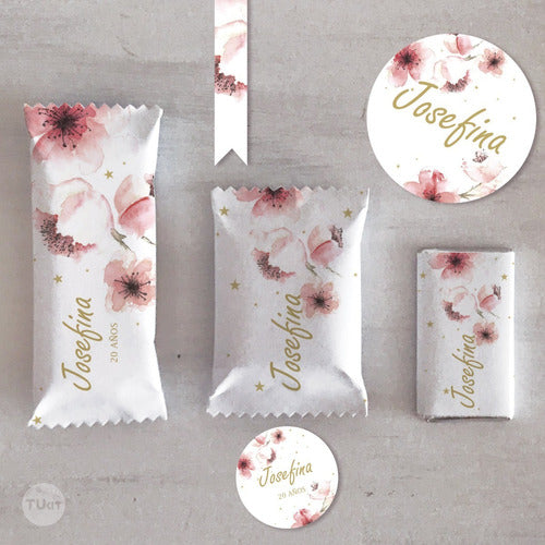 Kit Imprimible Flores Cherry Shabby Chic Tukit 1