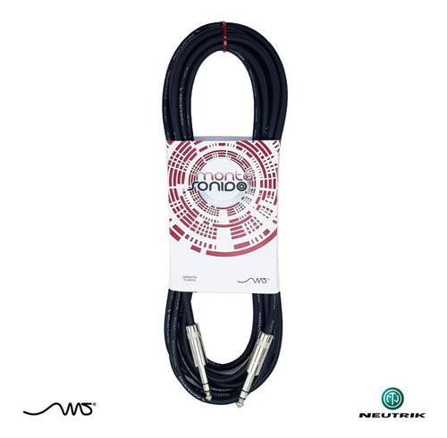 MSCables Plug TRS to Plug TRS 1.5 Meters Balanced Stereo Cable - Montasonido 6