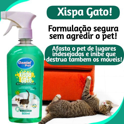 Kit Shampoo Anti Pulga + Xispa Gato Educador Afasta Gato 3