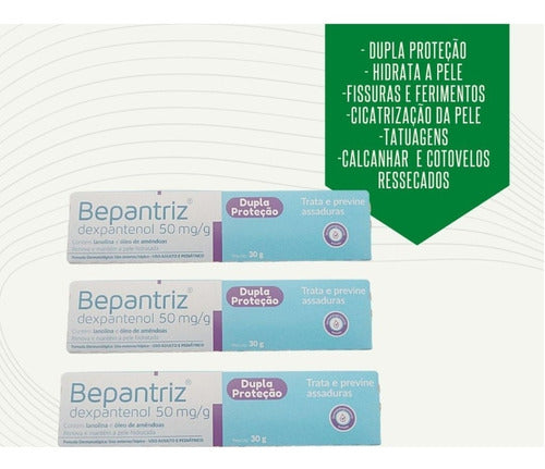 Kit Com 24 Bepantriz Pomada Dermatológica Dexpantenol 30g 4