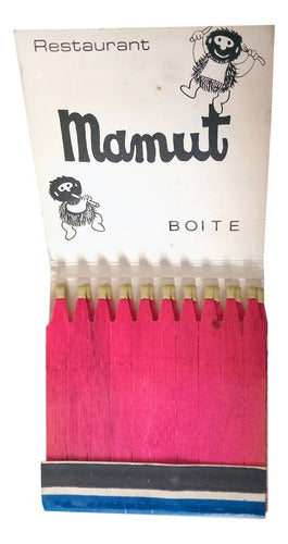 Mamut Boite Restaurant Caja De Fosforos Déc. 70 9 X 9 Cm C1 1