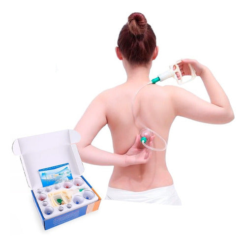 Body Massage 12 Fixed Chinese Cupping Suction Cups Set 4