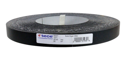 Tece Tapacanto Filo Negro Melaminico 22 Mm 50m Con Pegamento 0