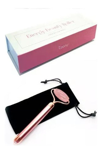 Coony Energy Beauty Roller Massage Quartz Rose Vibrator 2